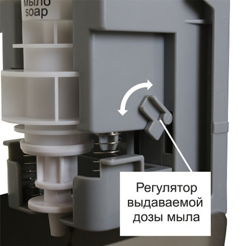 Дозатор жидкого мыла Ksitex SD-161W пластиковый бело-серый