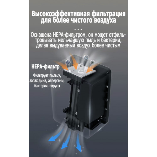 Сушилка для рук Ksitex M-1100AC Turbo бесщеточная антивандальная хром