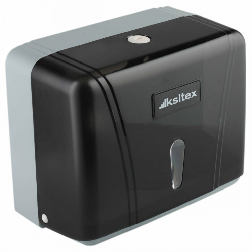 Диспенсер листовых бумажных полотенец Ksitex TH-404B пластиковый чёрно-серый