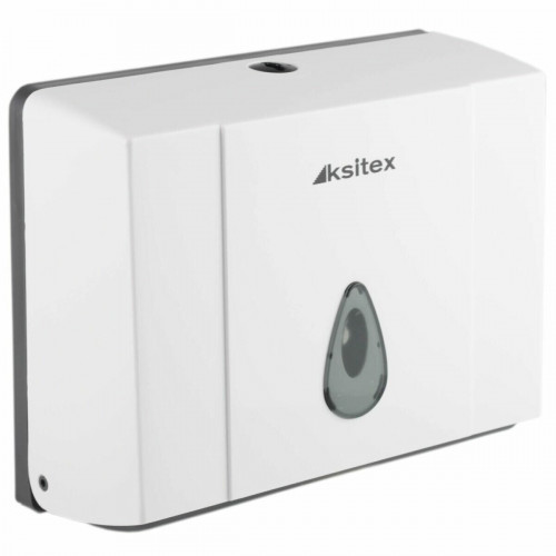 Диспенсер Ksitex TH-8025A листовых бумажных полотенец пластиковый бело-серый