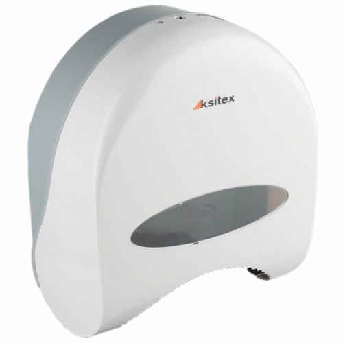 Диспенсер туалетной бумаги в больших рулонах Ksitex TH-607W настенный пластик бело-серый