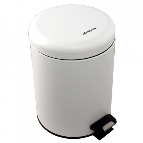 Урна мусорная педальная Ksitex BGR-5W с механизмом плавного опускания крышки белая