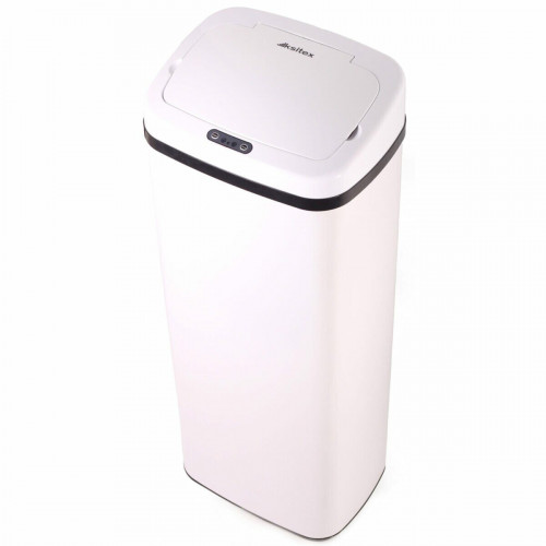 Урна для мусора автоматическая Ksitex AGB-50W с сенсорной крышкой металлическая белая